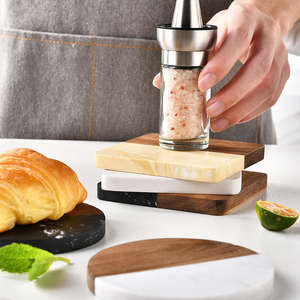 Sous-verres en bois durables, écologiques, pour la protection quotidienne de la table et la décoration moderne de la maison - Product Image 4