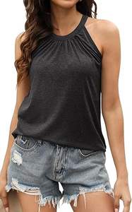 เสื้อกล้ามสำหรับผู้หญิงเสื้อสายเดี่ยวแขนกุดมีจีบสำหรับฤดูร้อน - Product Image 2