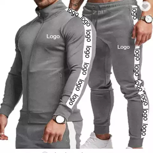 Men Wholesale Winter Plus Size Breathable Quick Dry Solid <b>Track</b> <b>Suit</b> Sets with Custom Logo 100% Cotton Trending Designs 2025 - Product Image 2