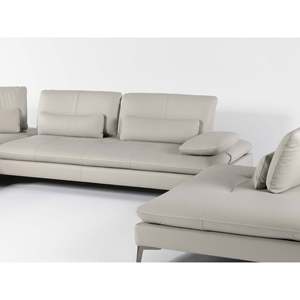 Contemporary <b>Chesterfield</b> <b>Sofa</b> Sectional Convertible Genuine Leather Set for Home Living Room Furniture - Product Image 4
