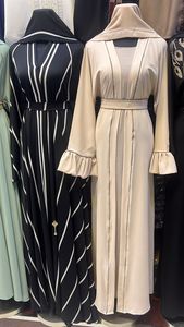 ชุดอาบายามุสลิมสีดำแบบดั้งเดิม2024ดูไบอุปกรณ์เสริมเสื้อผ้าอิสลามคาฟตันสำหรับผู้หญิงทำงานด้วยมือ - Product Image 3