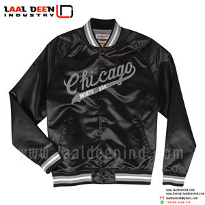 Chaqueta Bomber Universitaria de Invierno de Lona OEM, Chaqueta Universitaria Personalizada de Algodón con Letras, Chaqueta Cortavientos Gruesa para Hombre - Product Image 3