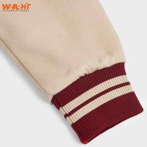 Chaqueta clásica con logotipo personalizado bordada en marrón para hombre, chaqueta universitaria de béisbol para parejas, chaqueta universitaria verde Letterman - Product Image 6