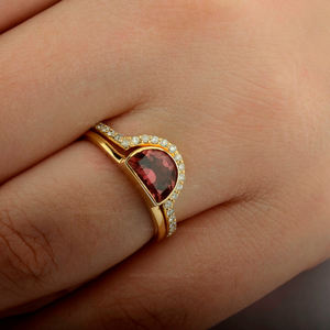 แหวนทัวร์สีชมพูทอง14K คุณภาพสูงเครื่องประดับแฟชั่นจากอินเดียผลิตได้ในราคา10K/18K - Product Image 5