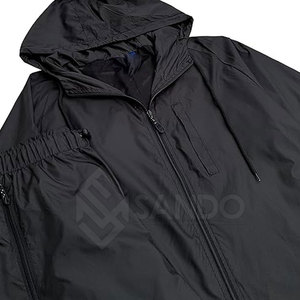 Conjunto de Chaqueta Cortavientos con Capucha de Invierno, Diseño Personalizado, Transpirable, Color Sólido, Alta Calidad, 100% Algodón, Ropa Urbana - Product Image 4