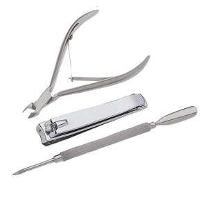 Ensemble professionnel de manucure pédicure en acier inoxydable 3 pièces coupe-ongles 3 en 1 tous les âges étui de soins personnels emballage inclus - Product Image 5