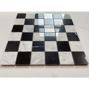 Carreaux de marbre noir Carrara White Nero Marquina de taille personnalisée, carreaux de marbre blanc noir décor à la maison, carreau de marbre blanc noir - Product Image 3