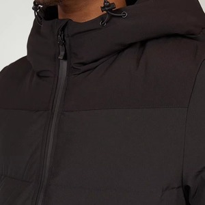 OEM Custom Logo <b>Warm</b> Simple Style Winter Quilted Down Coat Hooded Puffer <b>Jackets</b> Zip up Down <b>Jacket</b> for <b>Men</b> - Product Image 3