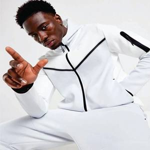 Streetwear Fabricants de vêtements de haute qualité Survêtements unisexes en molleton de coton empilés avec impression bouffante personnalisée - Product Image 2