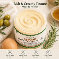 Vente en gros de Mayonnaise capillaire, revitalisant profond, masque réparateur pour cheveux secs et abîmés, à base de protéines d'œuf et d'huile d'olive, 426g