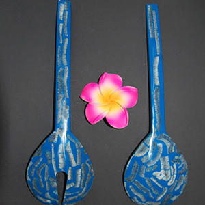 SEASHELL JEWELRY Motivo de cuchara y tenedor Mosaico decorativo con arte de piedra para regalos - Product Image 1