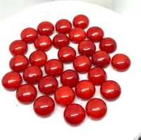 Magnifique cabochon synthétique en forme de corail rouge, pierre précieuse polie, taillée à la machine par une technologie de pointe, pour la fabrication de bijoux, pierre de naissance de mai, pour bagues