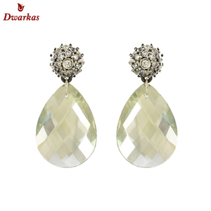 Pendiente de Plata de Ley 925 hecho a mano más vendido, piedra preciosa de amatista verde Natural, listo para enviar para bodas, lote al por mayor - Product Image 1