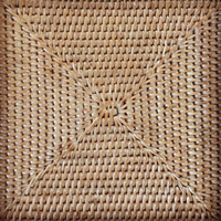 Napperons en rotin tissé à la main, tapis de table ronds naturels et écologiques pour accessoires de salle à manger en gros