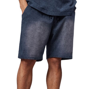 กางเกงขาสั้นผ้าฝ้ายฝรั่งเศสเทอร์รี่สำหรับผู้ชาย XS สกรีนลายกรดซัก3XL ตาข่ายแข็ง - Product Image 6