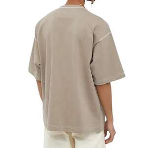 T-shirts pour hommes surdimensionnés tendance en gros, respirants, 100% coton tissé, imprimés, surdimensionnés, mode estivale - Product Image 4