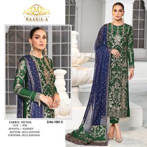 Heavy Faux Georgette con Secuencia de bordado trabajo traje pakistaní para bodas y fiestas de India - Product Image 4