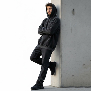 Sweat à capuche surdimensionné entièrement personnalisé, délavé à l'acide, pour un usage décontracté ou sportif, 100% coton, haute densité, sweat à capuche streetwear unisexe - Product Image 6