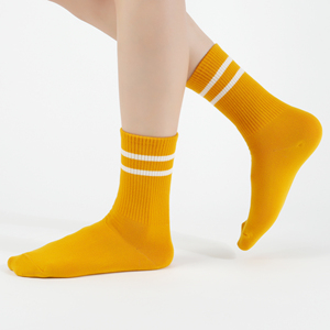 Calcetines de Algodón para Mujer - Diseño de Rayas Tubulares en Varios Colores, Diseño Colorido, Calcetines Coreanos para Uso Diario - Rayas Tubulares A - Product Image 2