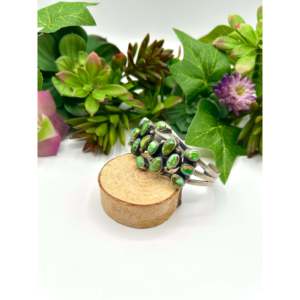 Bobby Johnson Sonoran Gold Turquoise & Sterling <b>Silver</b> Fashion <b>Cuff</b> <b>Bracelet</b> - Product Image 3