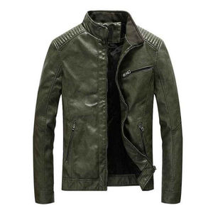 Veste en cuir pour homme de haute qualité, neuve, manches longues, poches zippées, style fourrure pour les sports d'hiver - Product Image 1