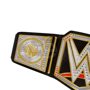 Ceintures de lutte professionnelles, ceinture en cuir durable, plaque métallique plaquée or, ajustement réglable, ceinture de récompense pour événements sportifs - Product Image 5