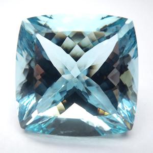 Aigue-marine bleue Santa Maria, forme coussin, pierre semi-précieuse, taille facettée, aigue-marine pour la fabrication de bijoux DIY, pierre précieuse en vrac - Product Image 2