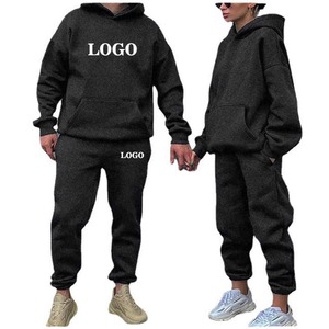 Conjunto Deportivo de Felpa con Logotipo Personalizado al por Mayor, Unisex, Sin Costuras, Elástico en Cuatro Direcciones, de Alta Calidad, con Sudadera de Manga Larga y Pantalones Deportivos - Product Image 3