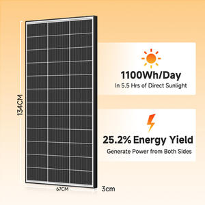 แผงโซลาร์เซลล์แบบสองหน้า Rvpozwer แบบ Half Cell กระจกสองชั้น ชนิด N ประสิทธิภาพ 22% รับประกัน 25 ปี สำหรับใช้ในบ้าน - Product Image 3