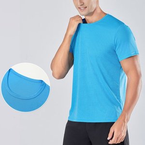 Camiseta deportiva de secado rápido para hombre, camiseta de capa Base de compresión transpirable de alta elasticidad atlética para correr en el gimnasio al aire libre - Product Image 1