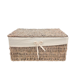 BÚSQUEDA CALIENTE Cesta rectangular de algas marinas con tapa perfecta para organizar regalos de frutas y artículos para el hogar - Product Image 1