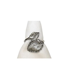 Servilletero de metal con intrincado diseño de tallado floral para una elegante mesa de cena, banquete de boda, decoración de catering de hotel - Product Image 6