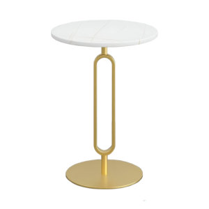 Table d'appoint en métal doré de style Offre Spéciale moderne avec dessus en marbre pour meubles de salon Table d'extrémité Table d'appoint de lit - Product Image 1