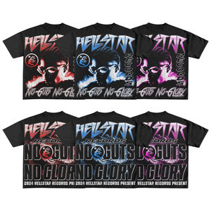 Camiseta Moderna de Algodón/Poliéster Grueso para Hombre |   Camiseta Extra Grande Ecológica con Estampado Personalizado para Estilo Urbano y Moda - Product Image 4