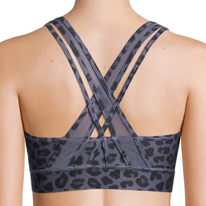 Ropa Deportiva Mujer imprimé léopard sublimé sans couture Gym femmes vêtements de sport course Fitness licou haut court Yoga sport soutien-gorge - Product Image 4