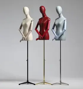 2024 clothing model props women's half body stage display rack women's clothing store full body Korean body model rack.