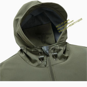 Chaqueta de exterior impermeable para hombre, chaqueta deportiva de color verde con forro polar cálido, capa interior, otoño - Product Image 2