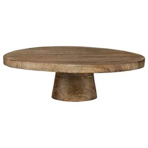 CHOICE Haute Qualité Vente Chaude En Bois D'acacia Pied Haut Plateau Rond En Bois Gâteau Stand pour Servir Gâteaux et Fruits - Product Image 3