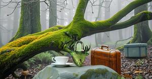 Cadenas en laiton antique avec 2 clés squelette pour portes boîte à outils armoire à bagages vélo école maison bureau voyage cerf stockage - Product Image 5