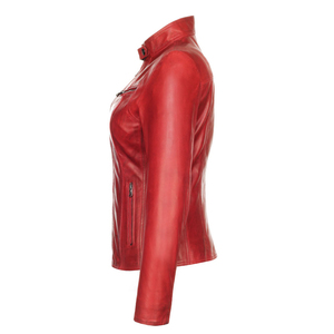 2024 New Women's Varsity Jacket High Quality Leather Unique Casual Winter Wear with Cotton Filling Wholesale - Product Image 3