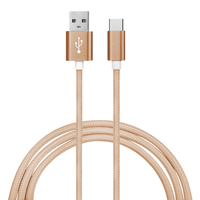 Cable de datos de sincronización de datos para iphone, nailon trenzado tipo C de carga rápida 2.1A, el más vendido