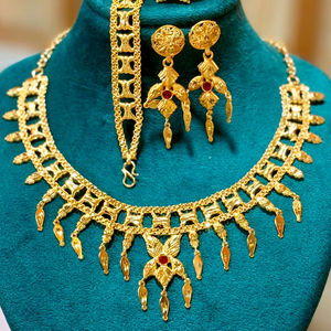 2024 Best Buy Ready Style Vintage 24K plaqué or ensemble de bijoux de mode fabricant indien inspiré Comores Mayotte-cuivre rapide - Product Image 1