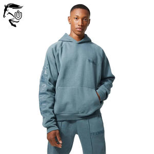 Chándal y chándal personalizados para hombre con estampado de silicona de alta calidad y en 500 GSM algodón polar traje de dos piezas para hombre - Product Image 3