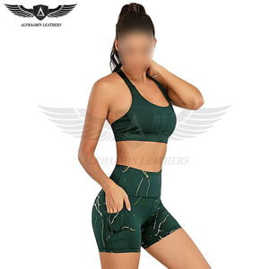 Pantalones cortos deportivos para mujer, cintura alta, tela elástica, ligeros, pantalones deportivos activos para gimnasio, correr y entrenar - Product Image 2