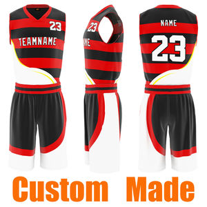 100% Polyester réversible basket-ball maillot respirant entraînement basket-ball uniforme ensemble pour hommes personnel personnalisable - Product Image 6