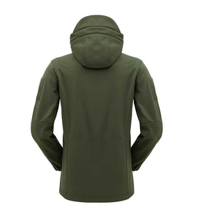 <b>Men's</b> Hooded Softshell <b>Jacket</b> Breathable Waterproof Windproof <b>Lightweight</b> Modern Design with Letter Pattern - Product Image 6