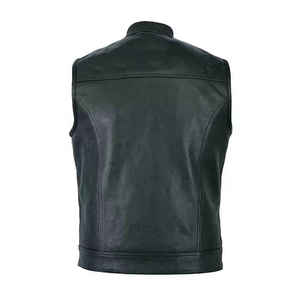 Gilets de moto décontractés et personnalisés pour hommes Gilet en cuir de vachette de moto original Gilet en cuir de vachette de meilleure conception pour moto - Product Image 2