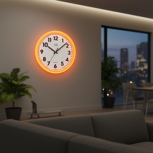 10 Inch Decorative 3D Wall <b>Clock</b> Battery Powered <b>LED</b> Digital Orange by YES TIME - Product Image 3