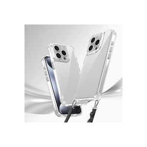 Coque en silicone transparente antichoc pour iPhone 15 Pro 7 Plus, coque de protection en silicone souple avec coins airbag et trou pour cordon - Product Image 2