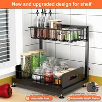 Lot de 2 organisateurs et rangements ajustables sous l'évier pour cuisine et salle de bain, fournis directement par l'usine